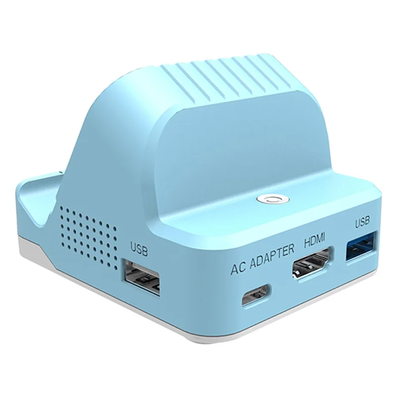 SW300 Docking Station for Nintendo Switch , Portable HD TV Dock Hub Adapter with Fan - Blue