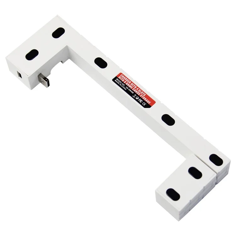 Chargeur de station d'accueil pour manette Nintendo Switch Charge rapide Dock Station pour 4 Joy-cons avec rangement pour cartes de jeu - Blanc