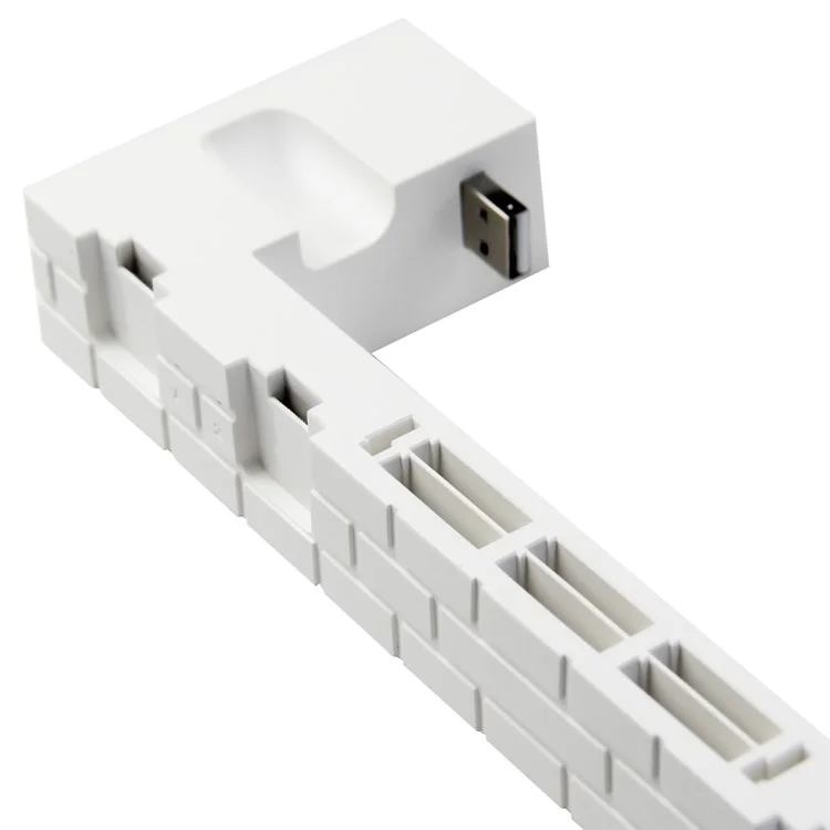 Chargeur de station d'accueil pour manette Nintendo Switch Charge rapide Dock Station pour 4 Joy-cons avec rangement pour cartes de jeu - Blanc