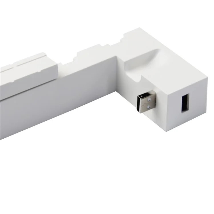 Chargeur de station d'accueil pour manette Nintendo Switch Charge rapide Dock Station pour 4 Joy-cons avec rangement pour cartes de jeu - Blanc