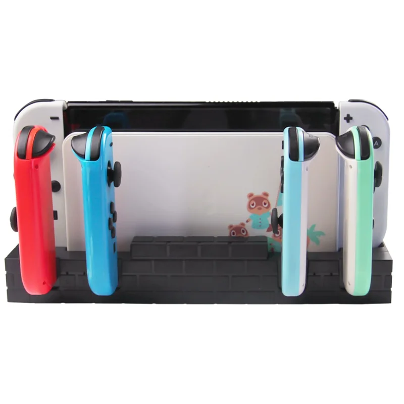 SW488 Charger Dock for Nintendo Switch Controller Fast Charging Dock Station for 4 Joy-cons with Game Cards Storage - Black