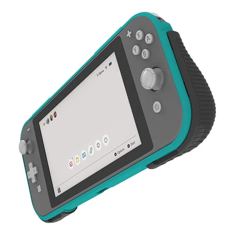 SM052 2 en 1 Funda Protectora para Nintendo Switch Lite Anti-Deslizante ABS+TPU Cubierta Soporte con Ranuras para Tarjetas de Juego - Azul / Negro