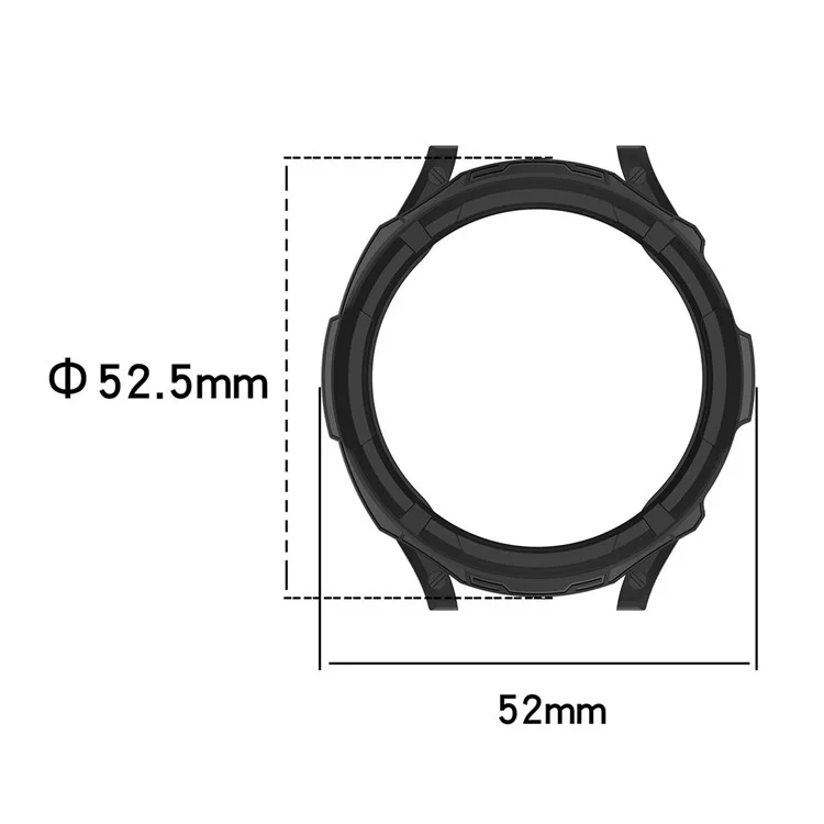ENKAY HAT PRINCE For Samsung Galaxy Watch6 Classic 47mm Watch Case Hollow Half-Cover PC Frame with 0.2mm 2.15D 9H Tempered Glass Screen Film - Black