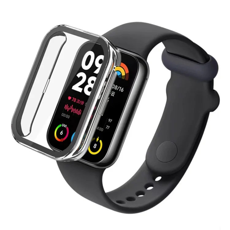 Für Huami Amazfit Bip 5 PC Schutzhülle Smart Watch Cover mit Hartglas-Displayschutz - Schwarz
