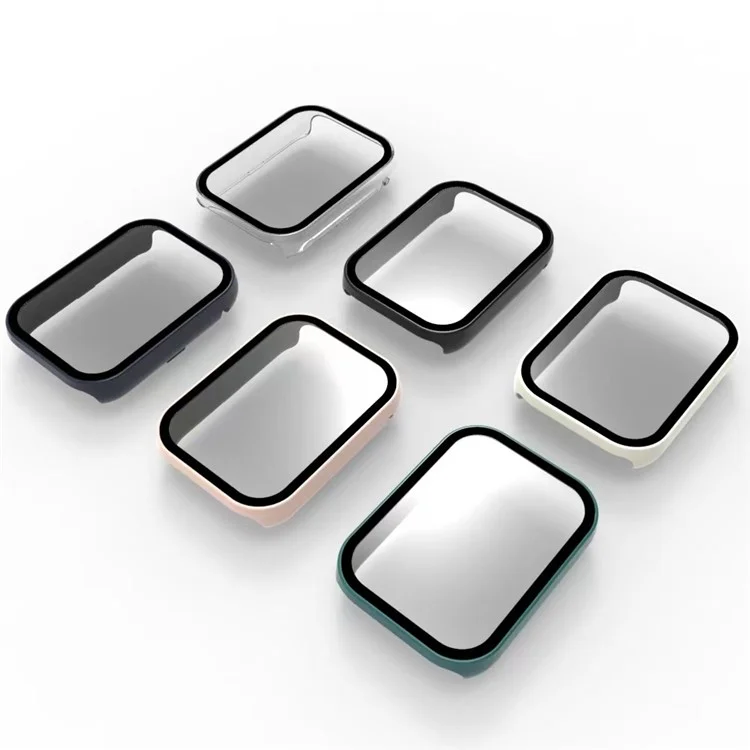 Für Huami Amazfit Bip 5 PC Schutzhülle Smart Watch Cover mit Hartglas-Displayschutz - Schwarz
