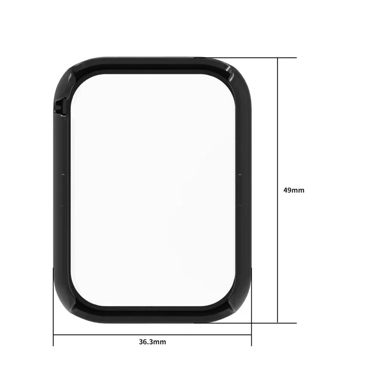 Für Huami Amazfit Bip 5 PC Schutzhülle Smart Watch Cover mit Hartglas-Displayschutz - Schwarz