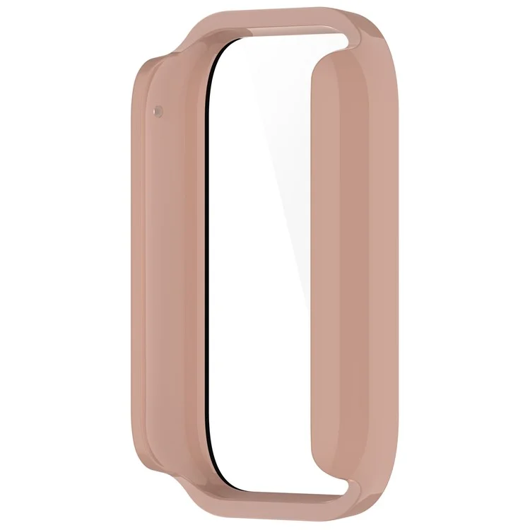 Watch Case for Xiaomi Smart Band 8 Pro , Hard PC Frame Watch Cover with Tempered Glass Screen Protector - Pink