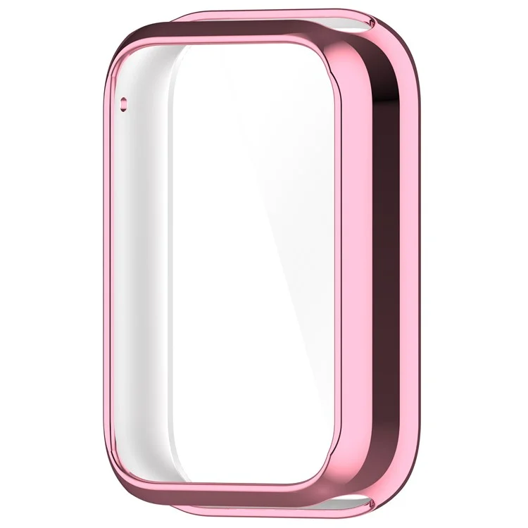 For Xiaomi Smart Band 8 Pro TPU Watch Case Electroplating Frame Cover - Pink