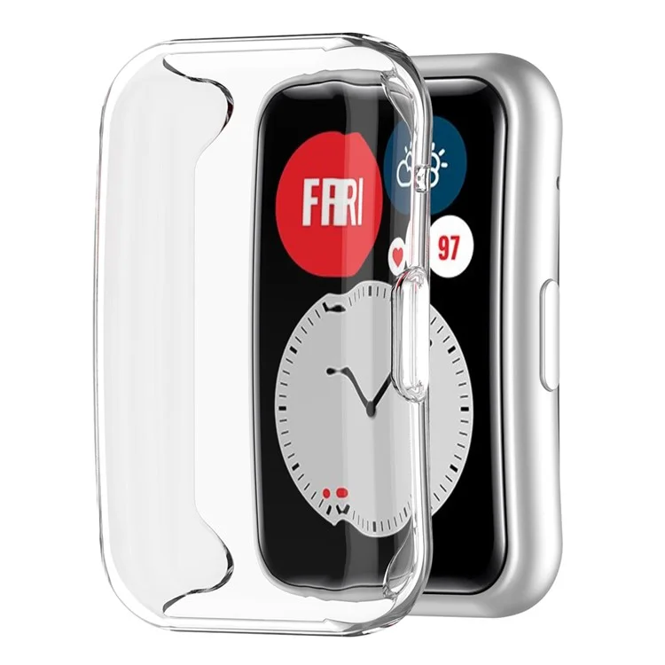 Electroplating TPU Watch Case Cover for Huawei Watch Fit (TIA-B09 / TIA-B19) / Watch Fit Special Edition (B39) / Watch Fit New - Transparent