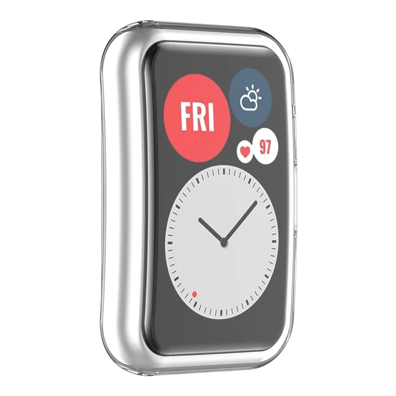 Electroplating TPU Watch Case Cover for Huawei Watch Fit (TIA-B09 / TIA-B19) / Watch Fit Special Edition (B39) / Watch Fit New - Transparent