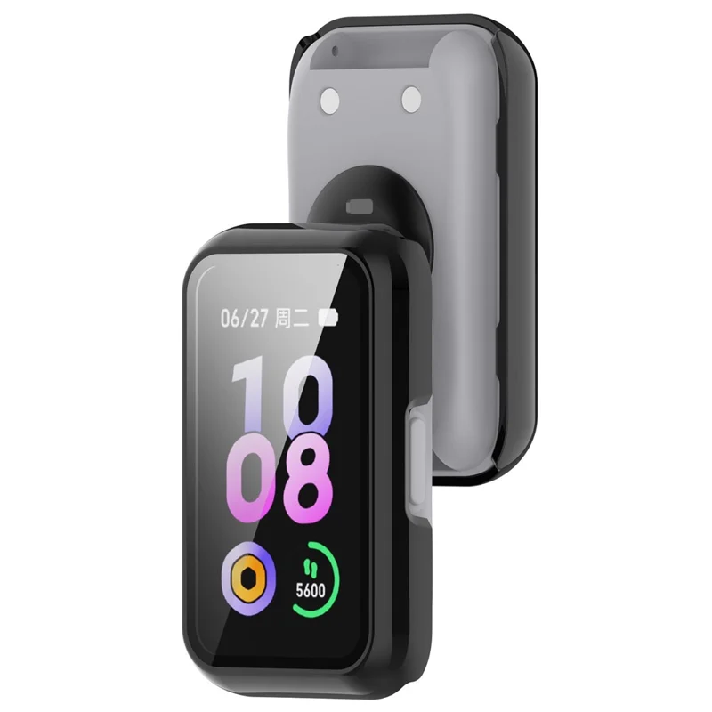 For Keep B4 Lite Hard PC Protective Case Watch Cover with Built-in Tempered Glass Screen Protector - Black