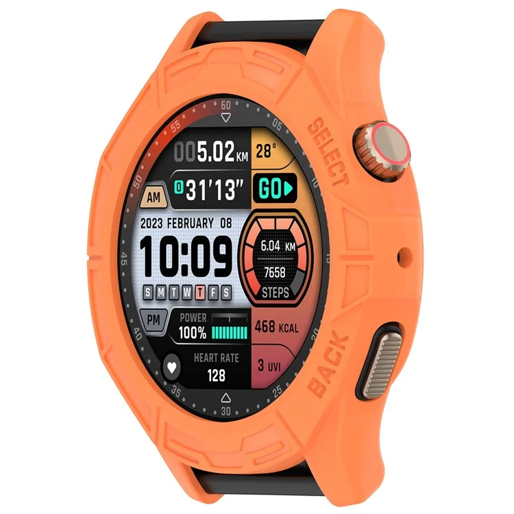 Uhrengehäuse für Huami Amazfit Cheetah / Amazfit Cheetah Pro, robuster TPU-Hohlrahmen-Deckel - Orange