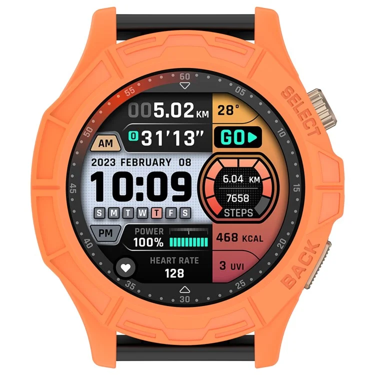 Uhrengehäuse für Huami Amazfit Cheetah / Amazfit Cheetah Pro, robuster TPU-Hohlrahmen-Deckel - Orange