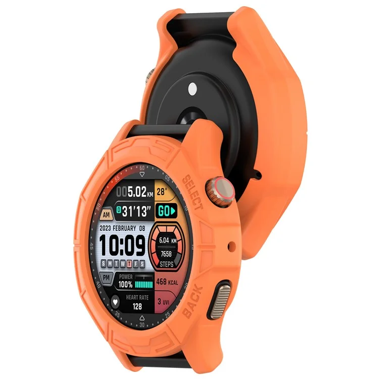 Uhrengehäuse für Huami Amazfit Cheetah / Amazfit Cheetah Pro, robuster TPU-Hohlrahmen-Deckel - Orange