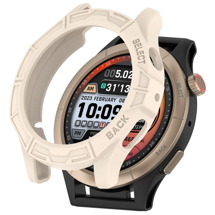 Watch Case for Huami Amazfit Cheetah / Amazfit Cheetah Pro , Rugged TPU Hollow Frame Cover - Starlight