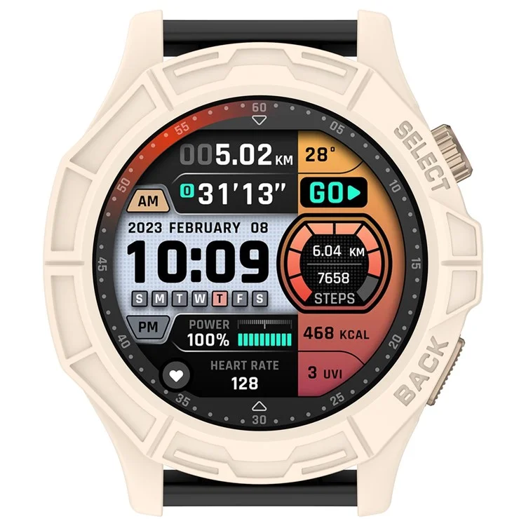 Watch Case for Huami Amazfit Cheetah / Amazfit Cheetah Pro , Rugged TPU Hollow Frame Cover - Starlight