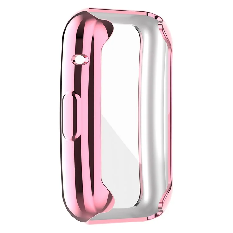 Coque de protection pour Huawei Watch Fit (TIA-B09 / TIA-B19) / Fit Special Edition (B39) / Fit New, Boîtier de montre en TPU électroplaqué - Rose