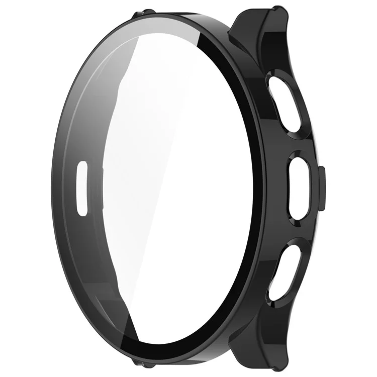 For Garmin Venu 3 PC Case with Tempered Glass Screen Protector Scratch Resistant Watch Cover - Black