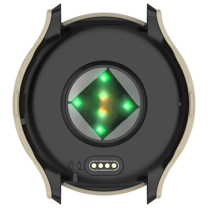 For Garmin Venu 3 PC Case with Tempered Glass Screen Protector Scratch Resistant Watch Cover - Ivory White