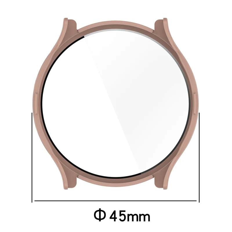 For Garmin Venu 3 PC Case with Tempered Glass Screen Protector Scratch Resistant Watch Cover - Ivory White