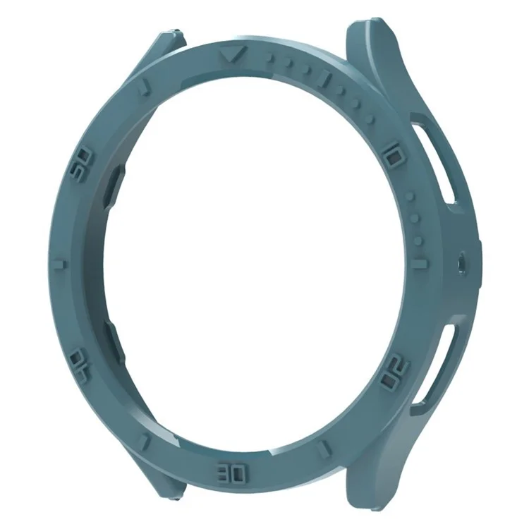 For Samsung Galaxy Watch6 44mm Hollow PC Watch Case Cover 3D Numeral Smart Watch Protective Case - Blue