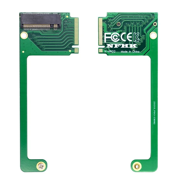 EP-022-2280MM NVME M-Key 22x30mm to 22x80mm Ângulo Adaptador de Extensão SSD Upgrade Compatível com ROG Ally Gaming