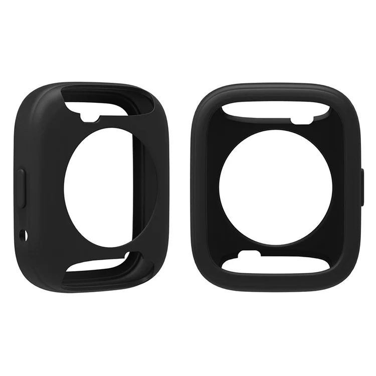 Boîtier de montre pour Xiaomi Redmi Watch 3 Lite / Watch 3 Active, cadre de protection en silicone souple - Noir