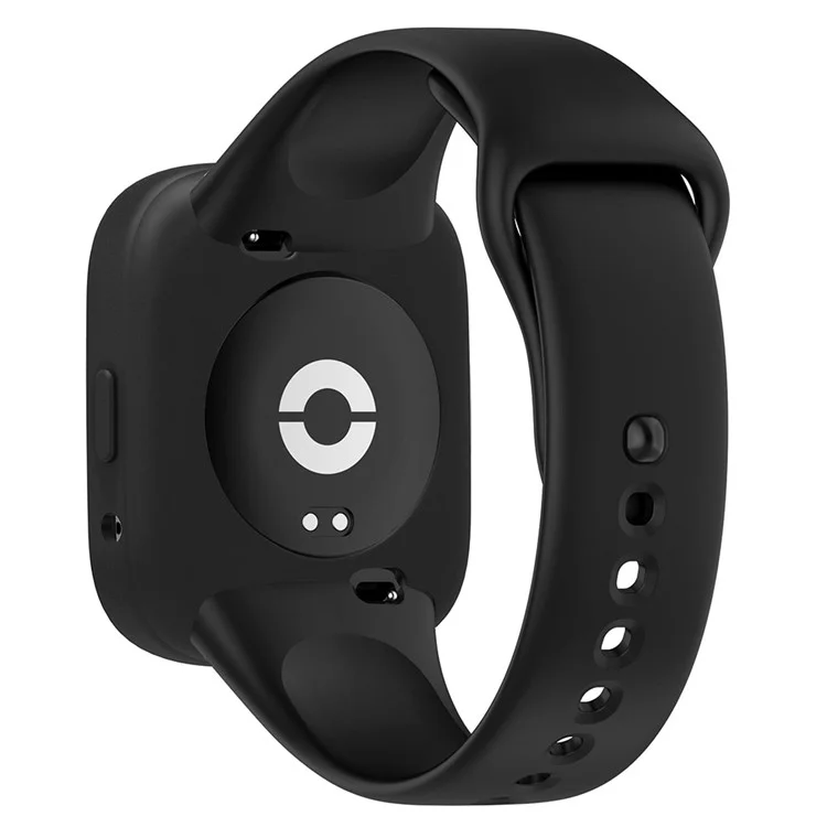 Boîtier de montre pour Xiaomi Redmi Watch 3 Lite / Watch 3 Active, cadre de protection en silicone souple - Noir