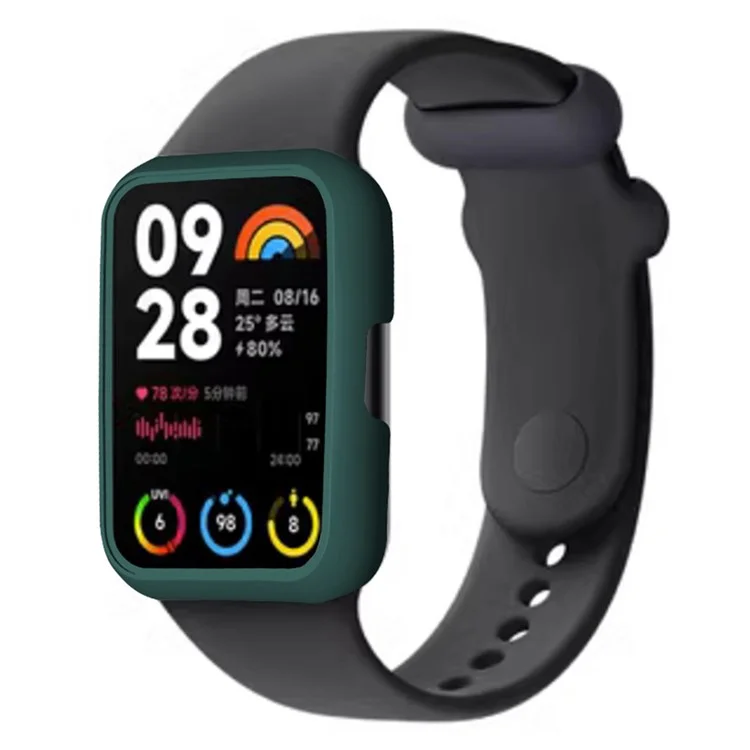 For Xiaomi Smart Band 8 Pro Watch Case Hard PC Frame Hollowed Cover - Midnight Green