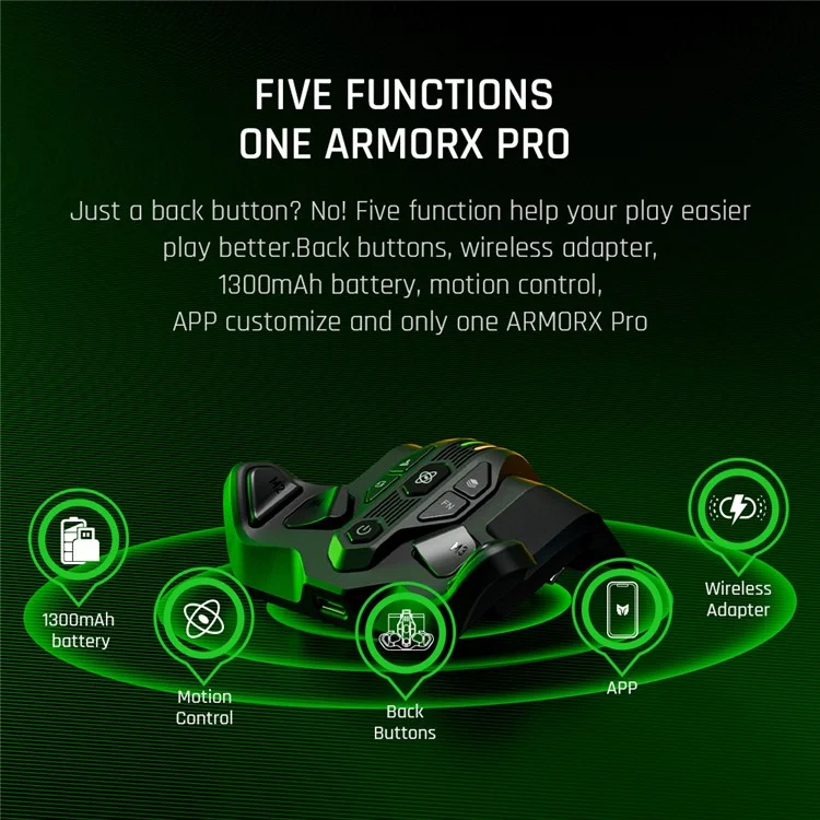 BIGBIG WON ARMOR-X Pro For Nintendo Switch / Xbox / PC Gaming Gamepad 2.4G Wireless Back Button - Black
