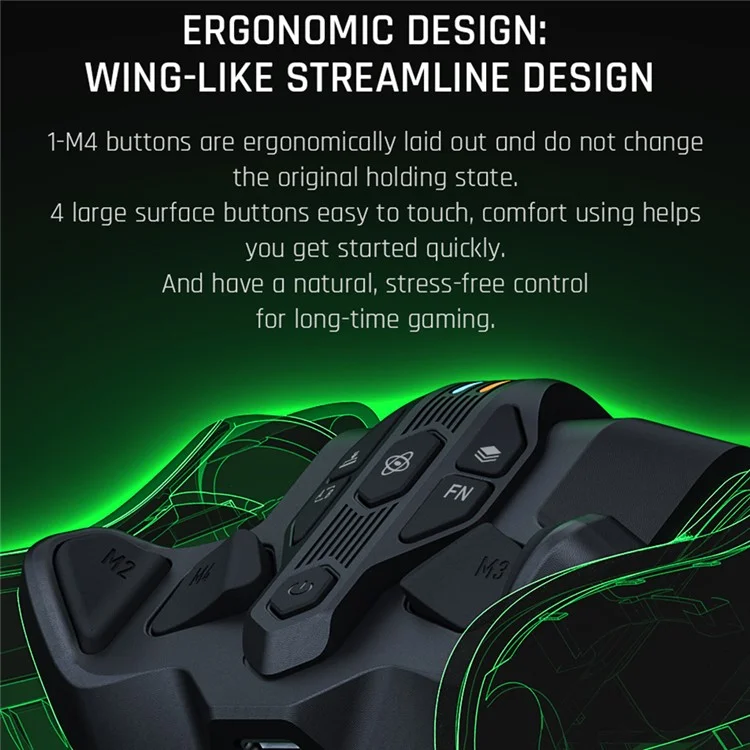 BIGBIG WON ARMOR-X Pro For Nintendo Switch / Xbox / PC Gaming Gamepad 2.4G Wireless Back Button - Black