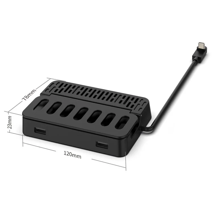 DOBE TY-2849 For Steam Deck Station de Dock Convertisseur avec Port Vidéo HD, Ethernet Gigabit, USB 2.0 et Charge Rapide PD