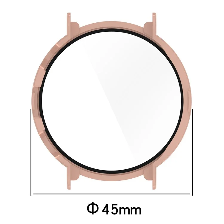 For Huawei Watch GT 4 41mm Hard PC Case with Tempered Glass Film Full Coverage Watch Cover - Pink