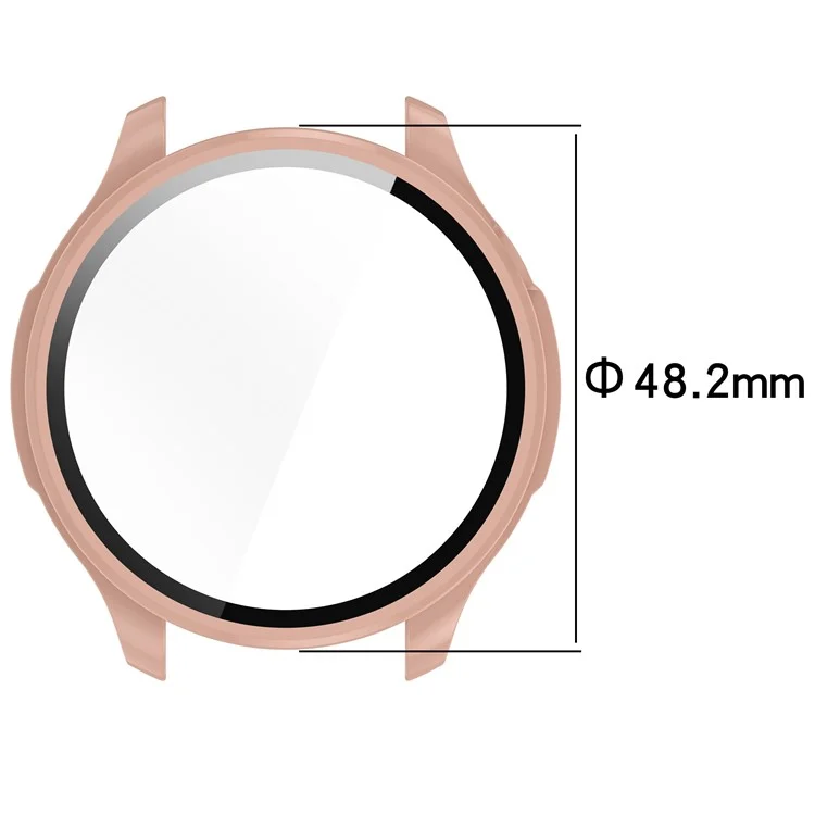 Smart Watch Case for Huami Amazfit Balance A2286 Hard PC Case with Tempered Glass Screen Protector - Pink