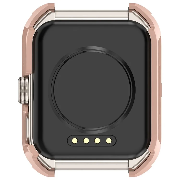 Para Oppo Watch 4 Pro Hard PC Case Cover Anti-Scratch Watch Case with Tempered Glass Screen Film - Rosa