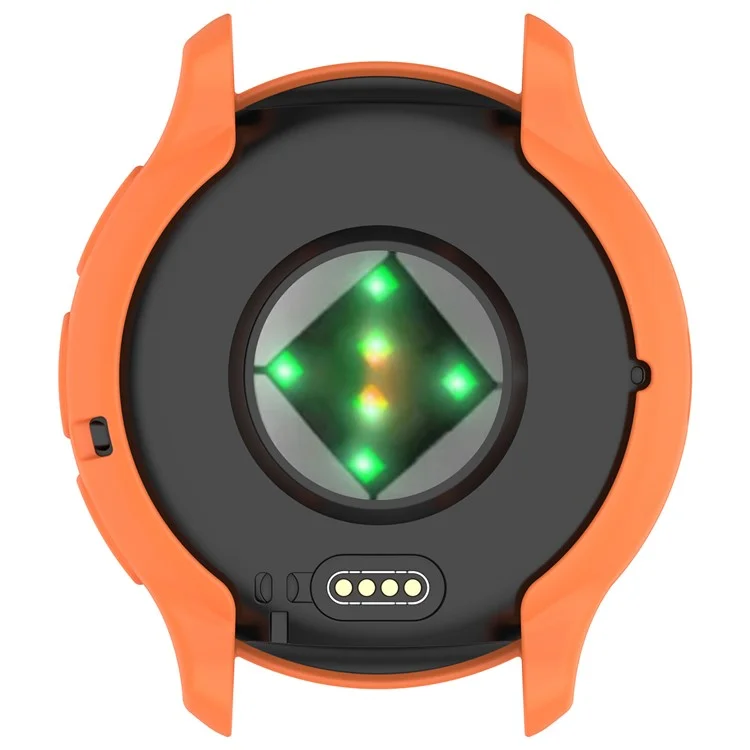 Protective Frame for Garmin Venu 3S Watch Case Cover with Dial Plate TPU Watch Bumper - Orange