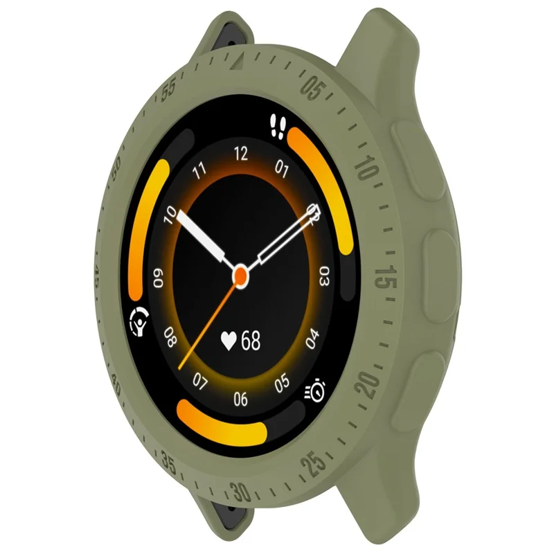 Beskyttelsesramme til Garmin Venu 3S ur med bladplade TPU urstøtte - Grøn