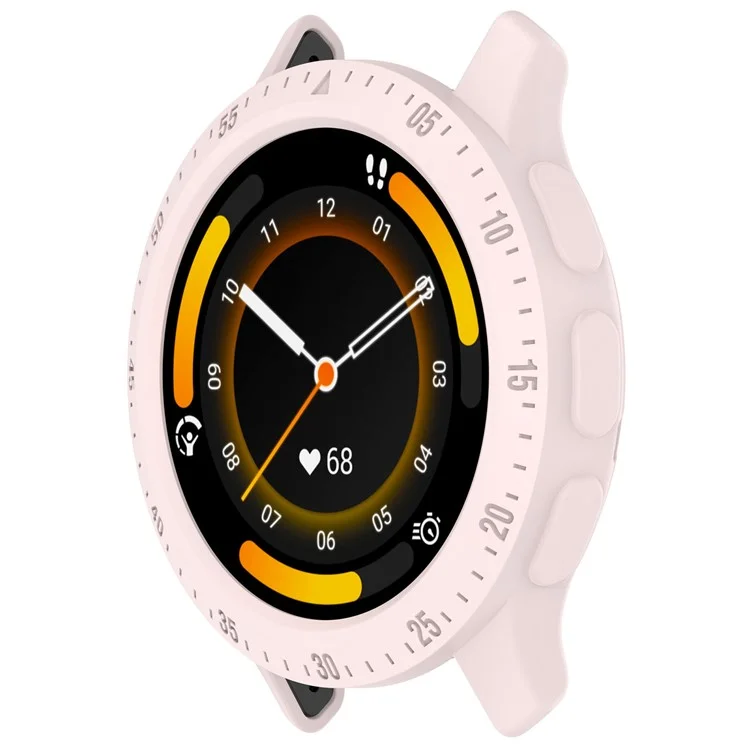 Protective Frame for Garmin Venu 3S Watch Case Cover with Dial Plate TPU Watch Bumper - Light Pink