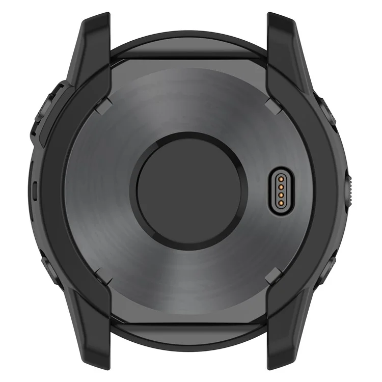 Per Garmin Tactix 7 AMOLED TPU Bumper Case Custodia protettiva Copertura cornice con piastra quadrante - Nero