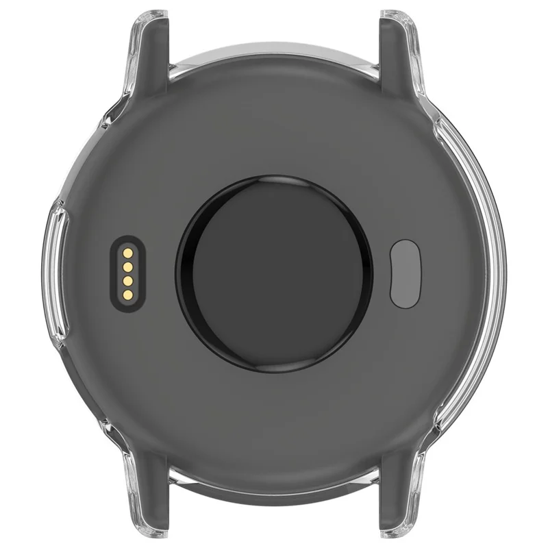 For Garmin Vivoactive / Garmin Active 5 Hard PC Bumper Case with Tempered Glass Screen Protector Watch Case Cover - Transparent