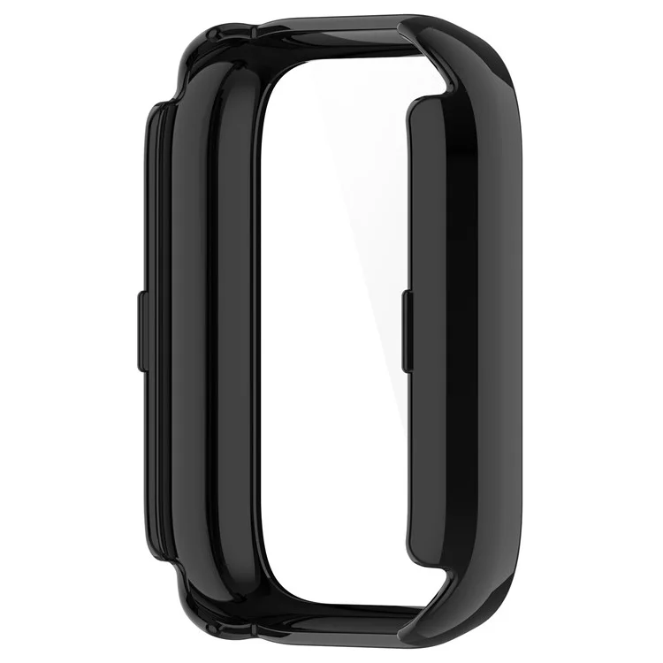 For iTouch Air 3 Protective Frame with Tempered Glass Screen Film Smart Watch Hard PC Bumper Case - Black