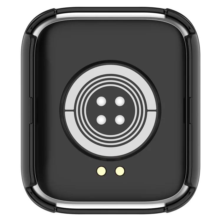 For iTouch Air 3 Protective Frame with Tempered Glass Screen Film Smart Watch Hard PC Bumper Case - Black