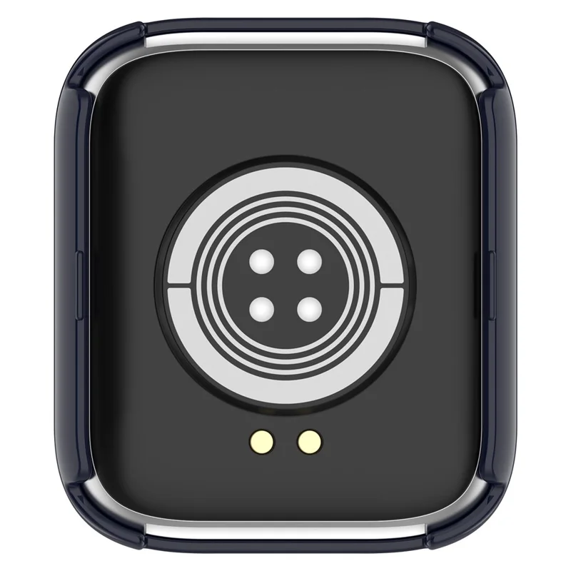 For iTouch Air 3 Protective Frame with Tempered Glass Screen Film Smart Watch Hard PC Bumper Case - Dark Blue