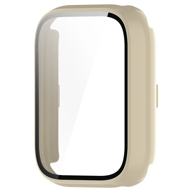 Pour iTouch Air 3 Cadre de protection avec film d'écran en verre trempé Smart Watch Hard PC Bumper Case - Blanc Ivoire