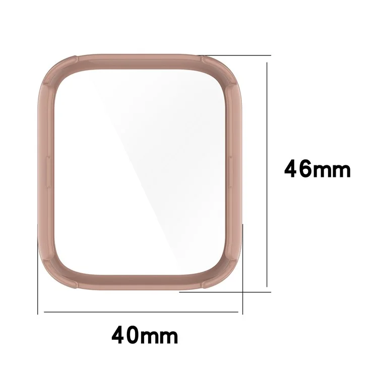 Pour iTouch Air 3 Cadre de protection avec film d'écran en verre trempé Smart Watch Hard PC Bumper Case - Blanc Ivoire