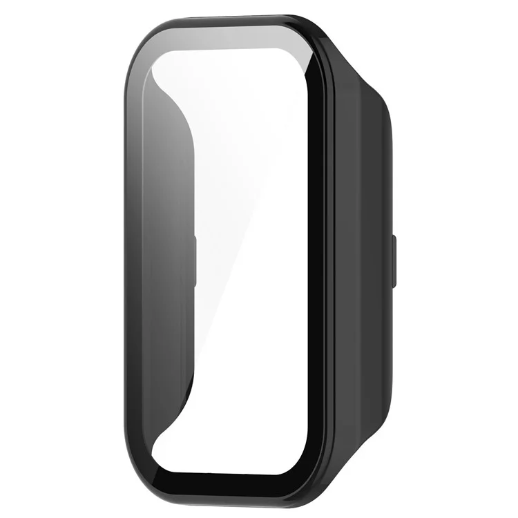 Для Xiaomi Smart Band 8 Active / Redmi Smart Band 2 Watch Case PC Рама с Пленкой из Закаленного Стеклянного Экрана - Черный