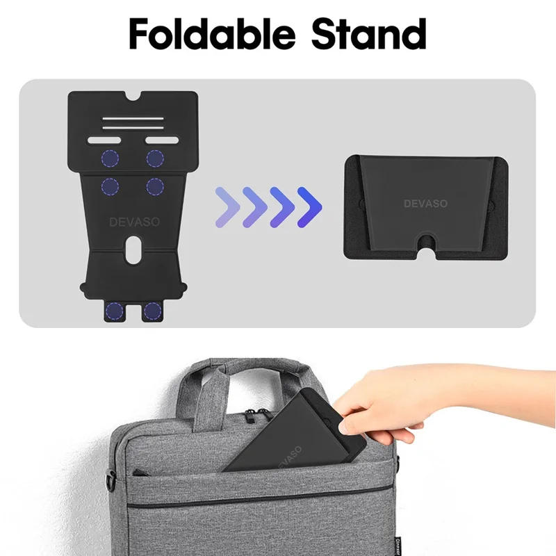 DEVASO For Nintendo Switch / Switch OLED Supporting Stand Holder + 2PCS Tempered Glass Screen Films + 1 Pair Joystick Cap