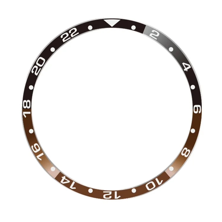 Boîtier en alliage d'aluminium pour Samsung Galaxy Watch6 Classic 43mm Bezel Ring Dual Color Watch Bumper - Noir / Marron
