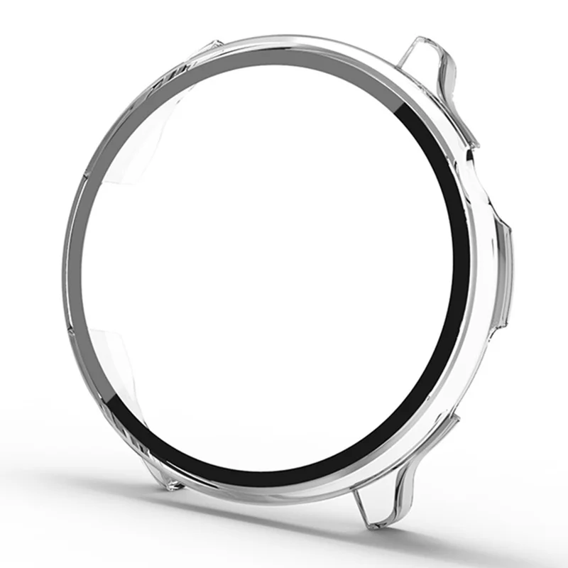 For Mibro Lite 2 Hard PC Bumper Case with Tempered Glass Screen Film Watch Case Cover - Transparent