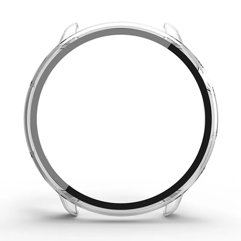 For Mibro Lite 2 Hard PC Bumper Case with Tempered Glass Screen Film Watch Case Cover - Transparent